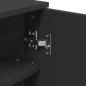 vidaXL Armadietto Angolare con Specchio da Bagno Nero 30x24x60 cm