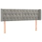 vidaXL Testiera ad Orecchio Grigio Chiaro 147x16x78/88 cm in Velluto vidaXL Testiera ad Orecchio Grigio Chiaro 147x16x78/88 cm in Velluto