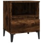 Comodini 2pz Rovere Fumo 40x35x50 cm