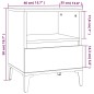 Comodini 2pz Rovere Fumo 40x35x50 cm
