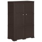 Armadietto in Plastica 79x43x125 cm Effetto Legno Marrone Armadietto in Plastica 79x43x125 cm Effetto Legno Marrone