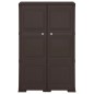 Armadietto in Plastica 79x43x125 cm Effetto Legno Marrone Armadietto in Plastica 79x43x125 cm Effetto Legno Marrone