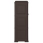 Armadietto in Plastica 79x43x125 cm Effetto Legno Marrone Armadietto in Plastica 79x43x125 cm Effetto Legno Marrone