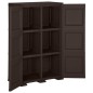 Armadietto in Plastica 79x43x125 cm Effetto Legno Marrone Armadietto in Plastica 79x43x125 cm Effetto Legno Marrone