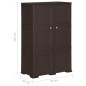 Armadietto in Plastica 79x43x125 cm Effetto Legno Marrone Armadietto in Plastica 79x43x125 cm Effetto Legno Marrone