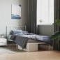 vidaXL Giroletto con Testiera Metallo Bianco 100x190 cm vidaXL Giroletto con Testiera Metallo Bianco 100x190 cm