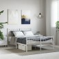 vidaXL Giroletto con Testiera e Pediera Metallo Bianco 120x190 cm vidaXL Giroletto con Testiera e Pediera Metallo Bianco 120x190 cm