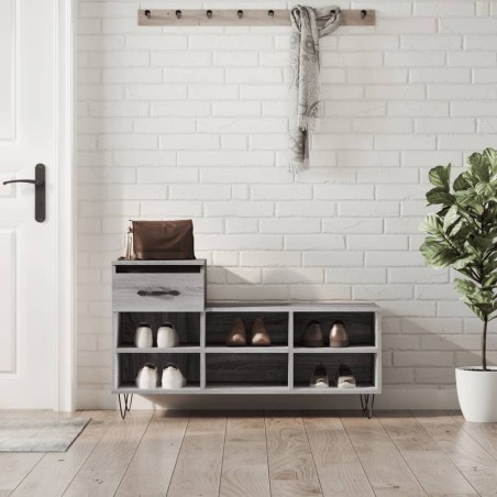 vidaXL Scarpiera Grigio Sonoma 102x36x60 cm in Legno Multistrato