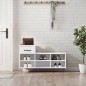 vidaXL Scarpiera Bianca 102x36x60 cm in Legno Multistrato vidaXL Scarpiera Bianca 102x36x60 cm in Legno Multistrato