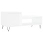 vidaXL Tavolino da Salotto Bianco Lucido 100x50x45cm Legno Multistrato