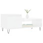 vidaXL Tavolino da Salotto Bianco Lucido 100x50x45cm Legno Multistrato
