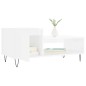 vidaXL Tavolino da Salotto Bianco Lucido 100x50x45cm Legno Multistrato