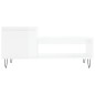 vidaXL Tavolino da Salotto Bianco Lucido 100x50x45cm Legno Multistrato