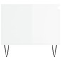 vidaXL Tavolino da Salotto Bianco Lucido 100x50x45cm Legno Multistrato