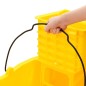 vidaXL Secchio Mocio con Strizzatoio e Ruote Giallo 36 L Polipropilene vidaXL Secchio Mocio con Strizzatoio e Ruote Giallo 36 L Polipropilene