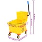 vidaXL Secchio Mocio con Strizzatoio e Ruote Giallo 36 L Polipropilene vidaXL Secchio Mocio con Strizzatoio e Ruote Giallo 36 L Polipropilene