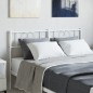 vidaXL Testiera in Metallo Bianco 150 cm