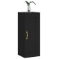 vidaXL Mobile a Parete Nero 34,5x34x90 cm in Legno Multistrato vidaXL Mobile a Parete Nero 34,5x34x90 cm in Legno Multistrato
