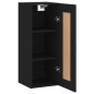 vidaXL Mobile a Parete Nero 34,5x34x90 cm in Legno Multistrato vidaXL Mobile a Parete Nero 34,5x34x90 cm in Legno Multistrato