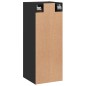 vidaXL Mobile a Parete Nero 34,5x34x90 cm in Legno Multistrato vidaXL Mobile a Parete Nero 34,5x34x90 cm in Legno Multistrato