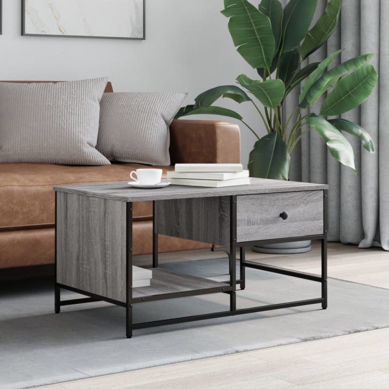 vidaXL Tavolino Salotto Grigio Sonoma 85,5x51x45 cm Legno Multistrato