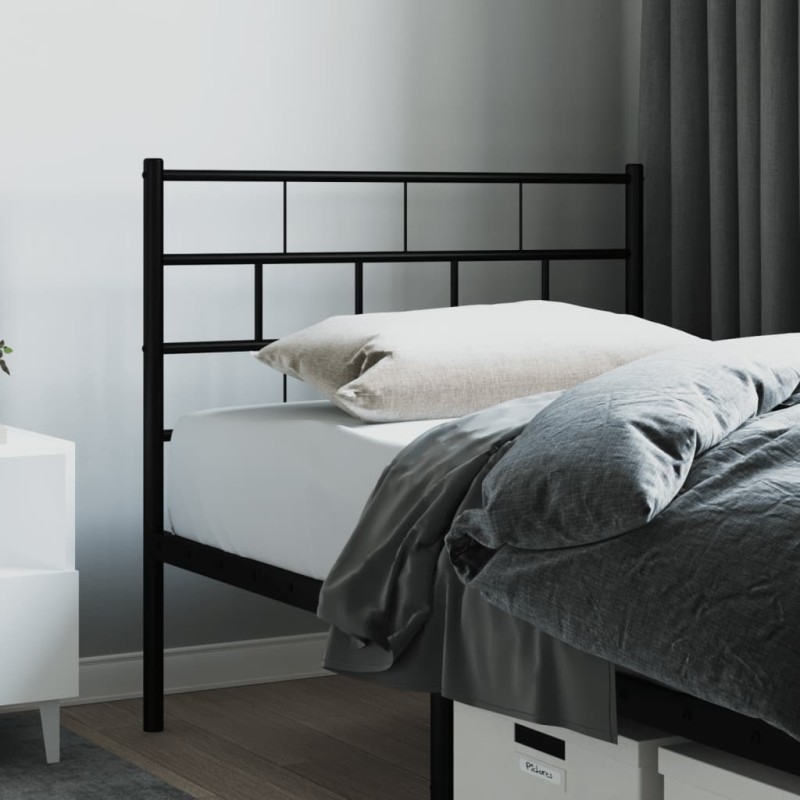 vidaXL Testiera in Metallo Nero 107 cm