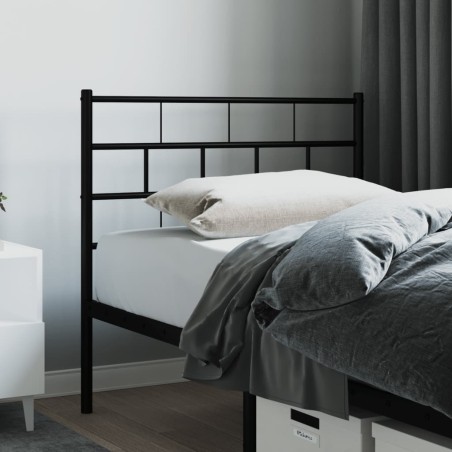 vidaXL Testiera in Metallo Nero 107 cm