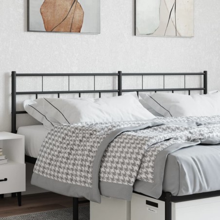 vidaXL Testiera in Metallo Nero 160 cm