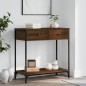 vidaXL Tavolino Consolle Rovere Marrone 75x34,5x75cm Legno Multistrato vidaXL Tavolino Consolle Rovere Marrone 75x34,5x75cm Legno Multistrato