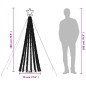 vidaXL Illuminazione Albero di Natale a Cono 275LED Blu 180cm vidaXL Illuminazione Albero di Natale a Cono 275LED Blu 180cm