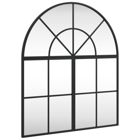 vidaXL Specchio da Parete Nero 60x70 cm Arco in Ferro