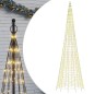 vidaXL Luce Albero di Natale su Pennone 1534LED Bianco Caldo 500cm vidaXL Luce Albero di Natale su Pennone 1534LED Bianco Caldo 500cm