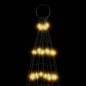 vidaXL Luce Albero di Natale su Pennone 1534LED Bianco Caldo 500cm vidaXL Luce Albero di Natale su Pennone 1534LED Bianco Caldo 500cm