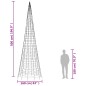 vidaXL Luce Albero di Natale su Pennone 1534LED Bianco Caldo 500cm vidaXL Luce Albero di Natale su Pennone 1534LED Bianco Caldo 500cm