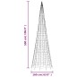 vidaXL Luce Albero di Natale su Pennone 1534LED Bianco Caldo 500cm vidaXL Luce Albero di Natale su Pennone 1534LED Bianco Caldo 500cm