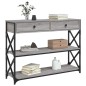 vidaXL Tavolo Consolle Grigio Sonoma 100x28x75 cm in Legno Multistrato vidaXL Tavolo Consolle Grigio Sonoma 100x28x75 cm in Legno Multistrato