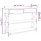 vidaXL Tavolo Consolle Grigio Sonoma 100x28x75 cm in Legno Multistrato vidaXL Tavolo Consolle Grigio Sonoma 100x28x75 cm in Legno Multistrato