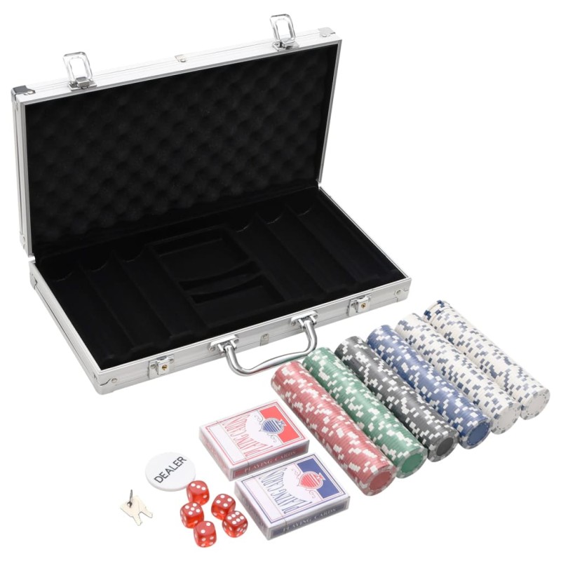 vidaXL Set di Fiches da Poker 300 pz 11,5 g vidaXL Set di Fiches da Poker 300 pz 11,5 g