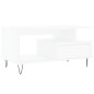 vidaXL Tavolino da Salotto Bianco 90x49x45 cm in Legno Multistrato