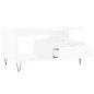 vidaXL Tavolino da Salotto Bianco 90x49x45 cm in Legno Multistrato
