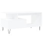vidaXL Tavolino da Salotto Bianco 90x49x45 cm in Legno Multistrato