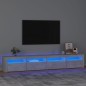 vidaXL Mobile Porta TV con Luci LED Grigio Cemento 240x35x40 cm vidaXL Mobile Porta TV con Luci LED Grigio Cemento 240x35x40 cm