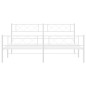 vidaXL Giroletto con Testiera e Pediera Metallo Bianco 180x200 cm vidaXL Giroletto con Testiera e Pediera Metallo Bianco 180x200 cm