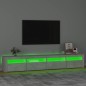 vidaXL Mobile Porta TV con Luci LED Grigio Cemento 240x35x40 cm vidaXL Mobile Porta TV con Luci LED Grigio Cemento 240x35x40 cm