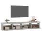 vidaXL Mobile Porta TV con Luci LED Grigio Cemento 240x35x40 cm vidaXL Mobile Porta TV con Luci LED Grigio Cemento 240x35x40 cm