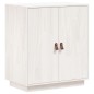 Credenza Bianca 65,5x40x75 cm in Legno Massello di Pino Credenza Bianca 65,5x40x75 cm in Legno Massello di Pino
