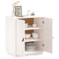 Credenza Bianca 65,5x40x75 cm in Legno Massello di Pino Credenza Bianca 65,5x40x75 cm in Legno Massello di Pino