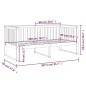 vidaXL Dormeuse 90x200 cm in Legno Massello di Pino vidaXL Dormeuse 90x200 cm in Legno Massello di Pino