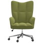 vidaXL Poltrona Relax Verde Chiaro in Velluto vidaXL Poltrona Relax Verde Chiaro in Velluto