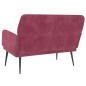 Panca Rosso Vino 108x79x79 cm in Velluto Panca Rosso Vino 108x79x79 cm in Velluto